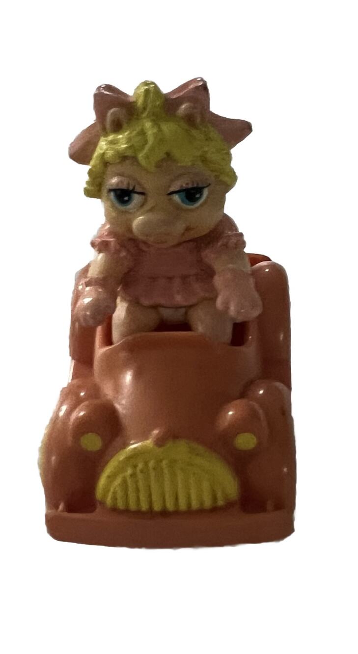 1986 Muppet Babies • MISS PIGGY In Pink Car • Vintage McDonald's Happy Meal Toy